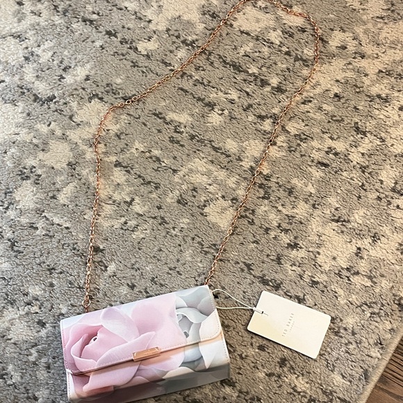 Ted Baker London Handbags - Ted Baker London Pink and Gray Floral Clutch